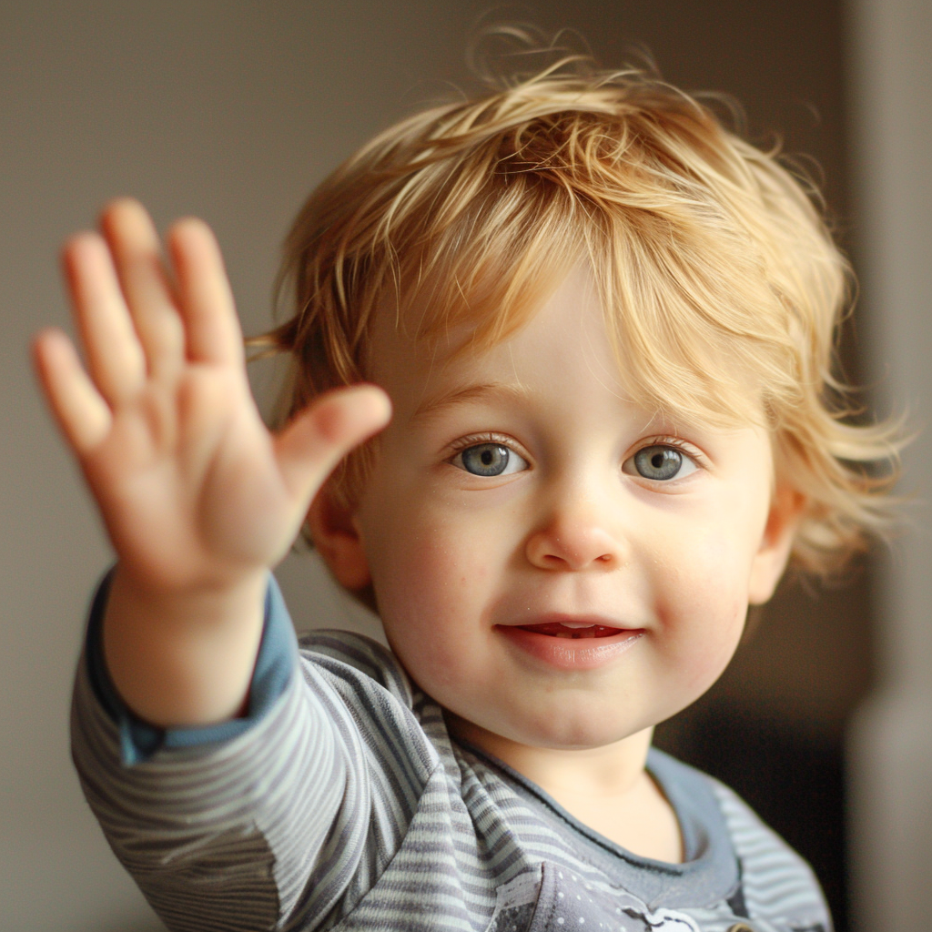 chłopiec wyciagający dłoń